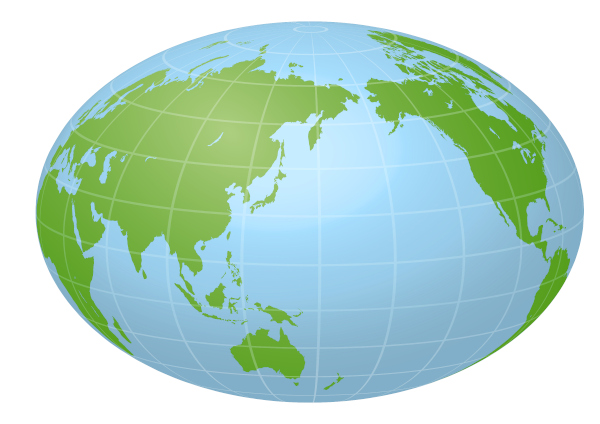 O Oceano Pacífico localiza-se entre a costa oeste da América, Ásia e Oceania.