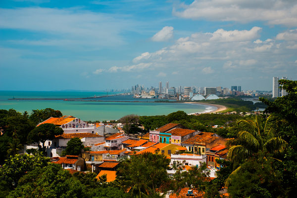 Vista panorâmica de Olinda, cidade onde ocorreu a Guerra dos Mascates. Vista panorâmica de Olinda, cidade onde ocorreu a Guerra dos Mascates.