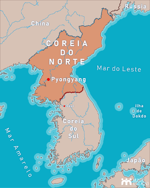 Mapa da Coreia do Norte